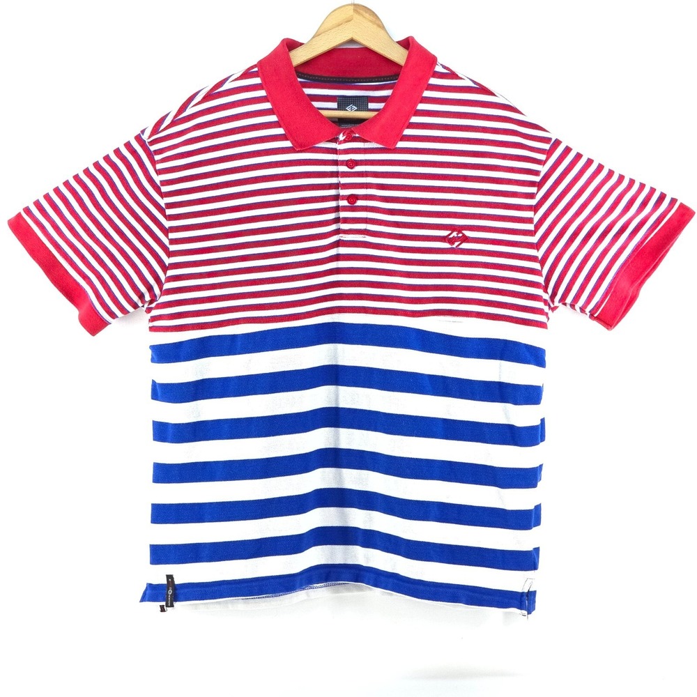 VTG Enyce Patriotic Polo Shirt Men's 3X July 4th USA America Preppy 90s Y2K